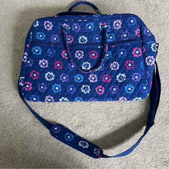 Vera Bradley Medium Travel Bag Blue Floral in Ellie Flowers - Picture 2 of 15
